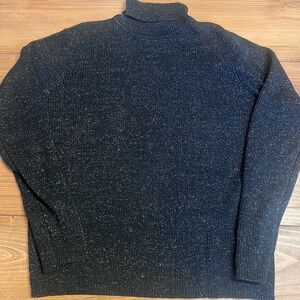 Karen Scott Women's Sparkle Knit Turtleneck Sweater Holiday Black Size Large